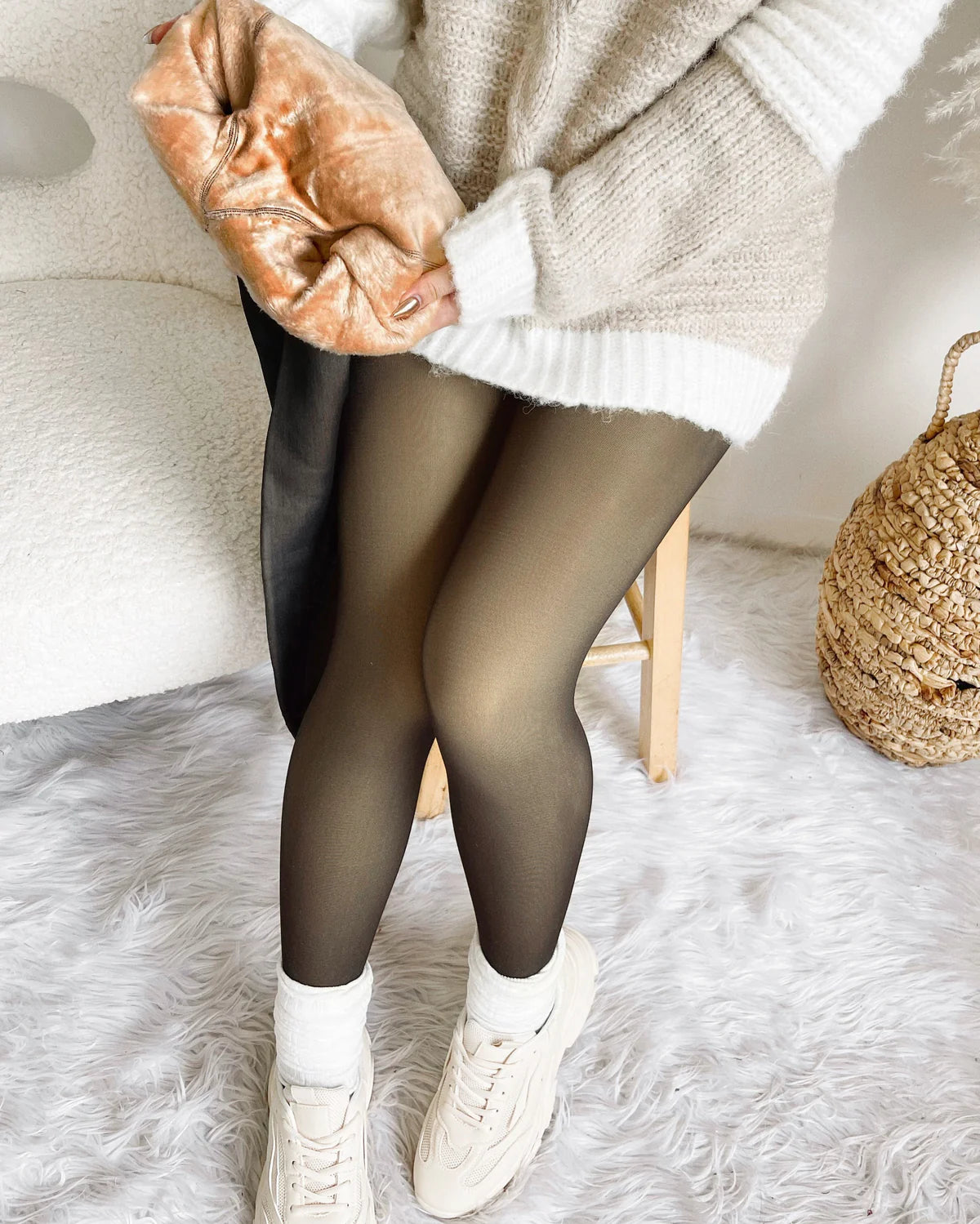 High-Waist Fleece Lined Leggings
